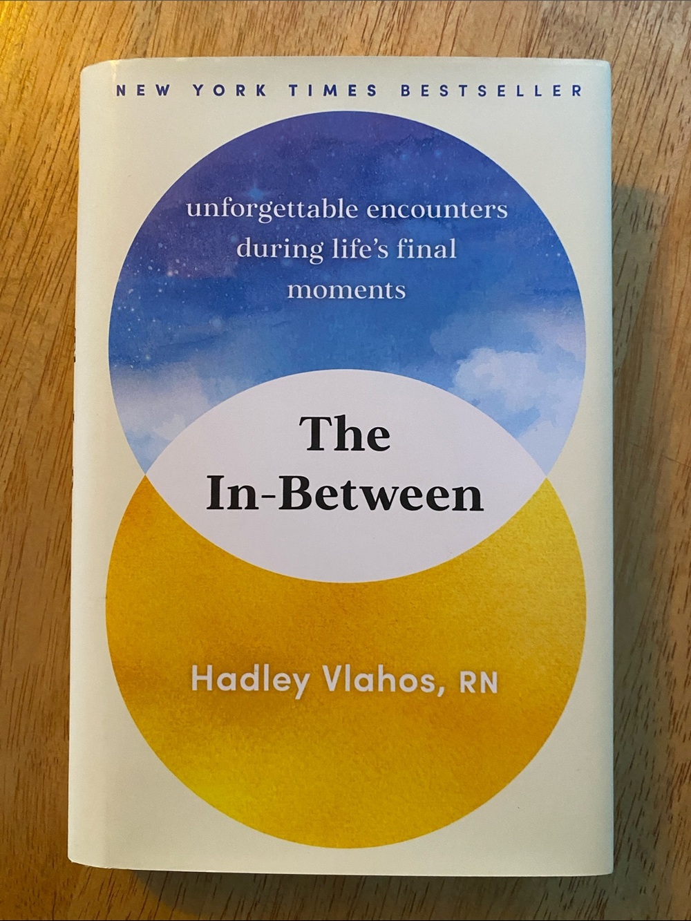 The In-Between by Hadley Vlahos — White, Blue & Yellow Cover